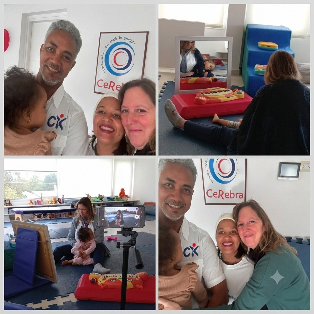 Carmen in Argentina with her family and care team during therapy