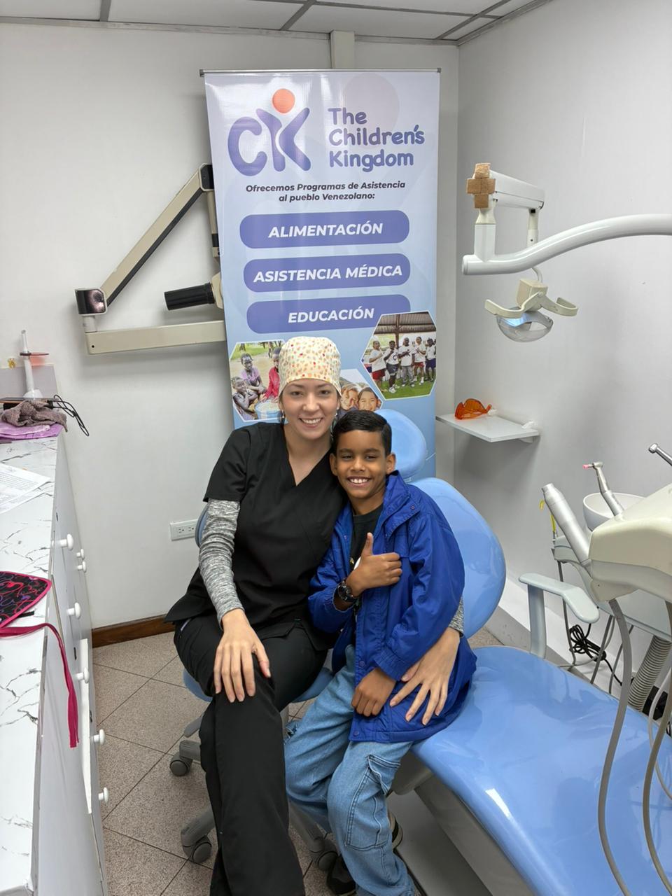 A child receiving dental care through Children’s Kingdom Foundation in Venezuela